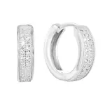 Evolution Group - Pavona Stříbrné kruhové náušnice s čirými zirkony 11317.1