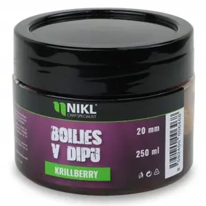 Nikl boilies v dipu krill berry 250 g - 24 mm