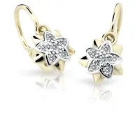 Cutie Jewellery Zlaté dětské náušnice C2210-10-X-1 bílá