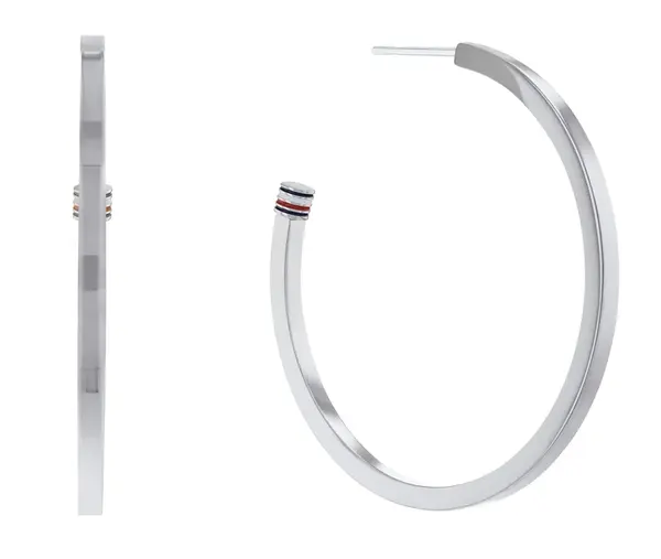 Tommy Hilfiger Nadčasové ocelové kruhové náušnice 2780773