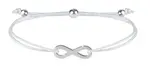 Troli Šňůrkový náramek s nekonečnem bílá/ocelová