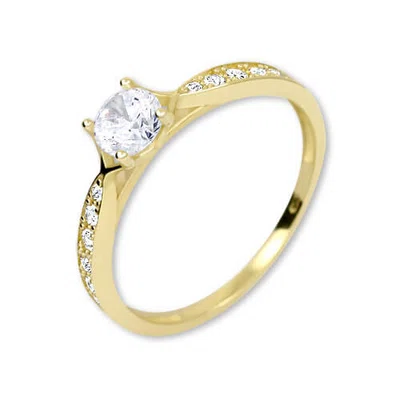 Soliter Zlatý prsten s krystaly 229 001 00753 53 mm