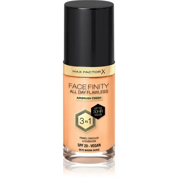 Max Factor Facefinity All Day Flawless dlouhotrvající make-up SPF 20 odstín 70 Warm Sand 30 ml