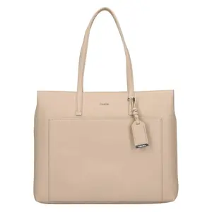 Dámska kabelka Calvin Klein Pippa - tmavo béžová