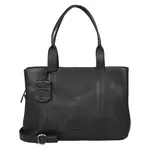 Dámska kožená business kabelka Burkely Haite - čierna