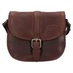 Dámska kožená crossbody kabelka Sparwell Kamile - tmavo hnedá