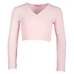 PAPILLON CROSS-OVER Dívčí zavinovací svetr, růžová, velikost