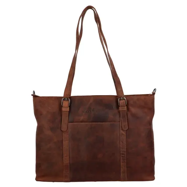 Dámska kožená kabelka Greenwood Lena - hnedá