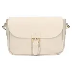 Dámská kožená crossbody kabelka Italia Melanis - krémová