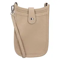 Dámská kožená kabelka na mobil a doklady Italia Simma - béžová