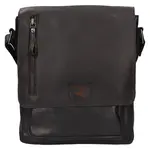 Pánská kožená taška přes rameno Mustang Hugo - černá