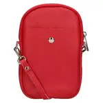 Dámská kožená kabelka na mobil a doklady Italia Monea - červená