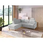 Sit & More ROHOVÁ SEDAČKA, textil, barvy stříbra
