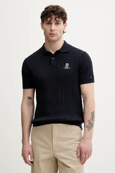 Tommy Hilfiger úpletové polo tričko pánske bavlnené