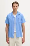 Tommy Jeans košeľa pánska s ľanom