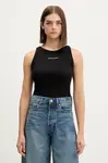 Tommy Jeans crop top dámský bavlněný s elastanem