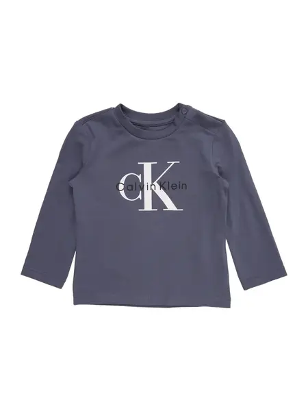 Calvin Klein Jeans Tričko  modrosivá / biela