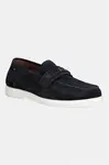 Tommy Hilfiger mokasíny pánské semišové LIGHT SUEDE FLAG HARDWARE LOAFER