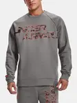 Under Armour Mikina UA RIVAL FLC CAMO SCRIPT CRW-GRY - Pánské