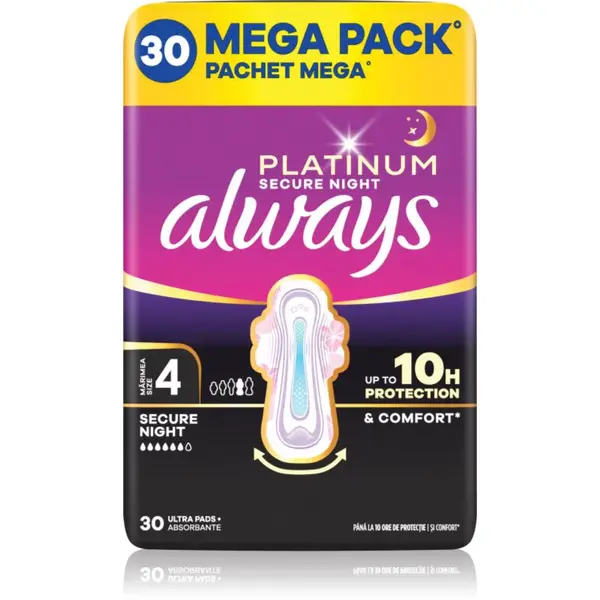 Always Platinum Secure Night Size 4 vložky na noc 30 ks