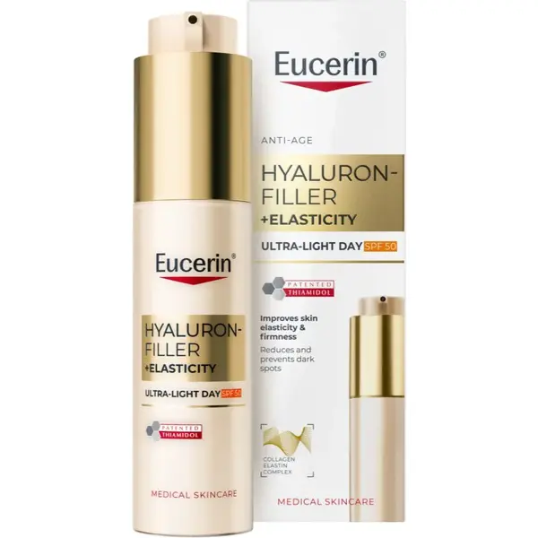 Eucerin Hyaluron-Filler + Elasticity lehký denní krém SPF 50 50 ml