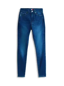 Tommy Jeans Džínsy 'Sylvia'  tmavomodrá
