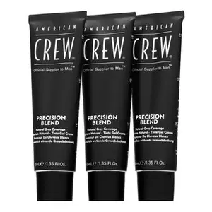 American Crew Precision Blend Natural Gray Coverage farba na vlasy pre mužov Medium Ash 5-6 3 x 40 ml