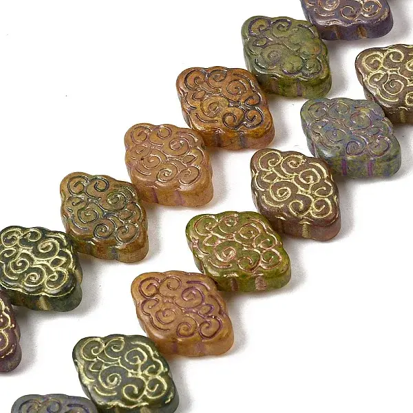 Baking Paint Glass Beads Strands