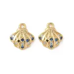 Brass Micro Pave Cubic Zirconia Charms