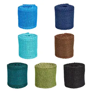 6 Rolls 6 Colors Burlap & Linen Ribbon