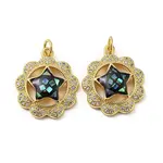 Brass Micro Pave Cubic Zirconia Pendants