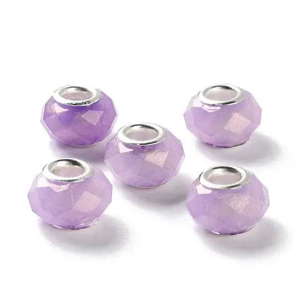 Pearlized Resin European Beads