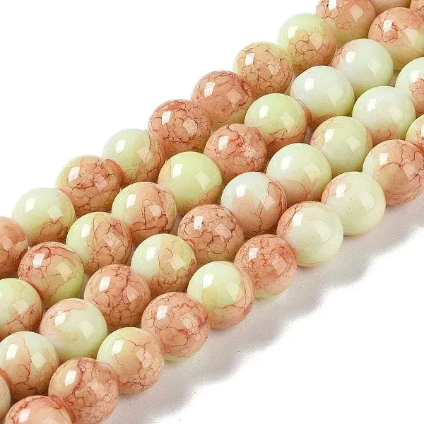 Baking Paint Glass Bead Strands