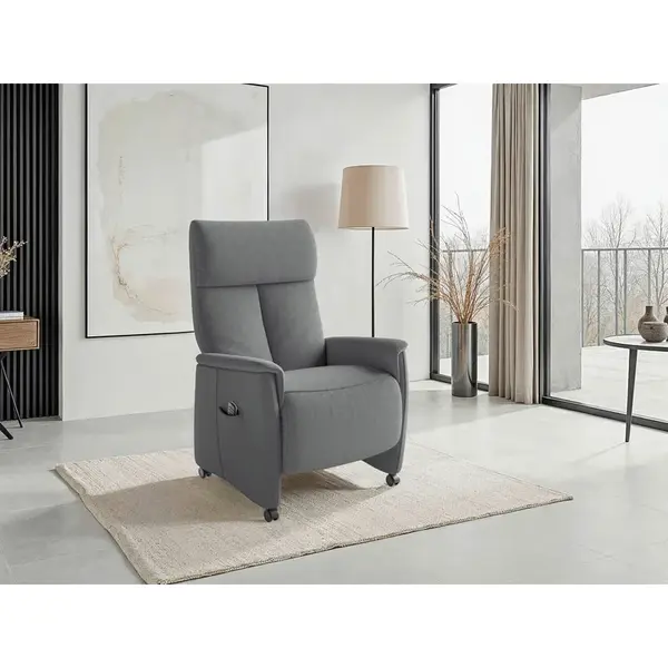 Sit & More RELAXAČNÍ KŘESLO, textil, šedá