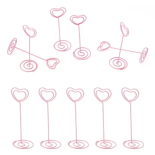 15Pcs Heart Iron Name Card Holder