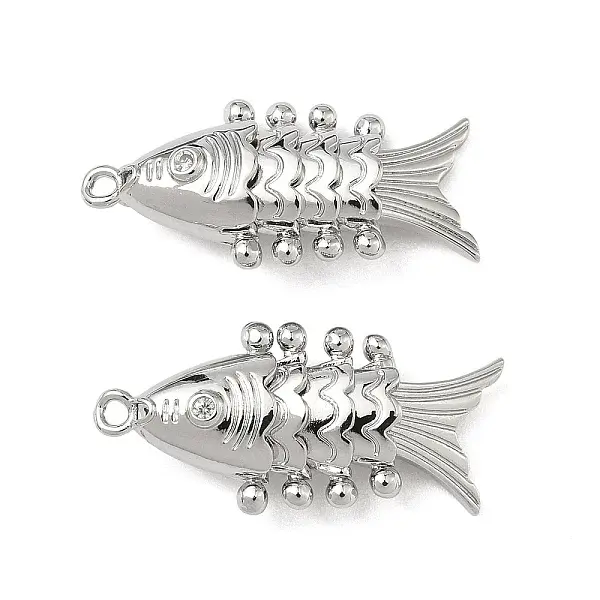 Brass Micro Pave Cubic Zirconia Pendants