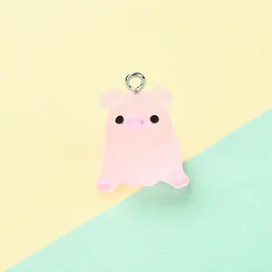 DIY Translucent Resin Pig Mobile Phone Strap Making Kits