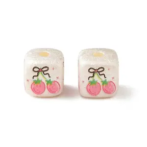 Printed Opaque Acrylic Beads