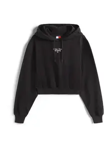 Tommy Jeans Mikina 'ESSENTIAL'  čierna / biela