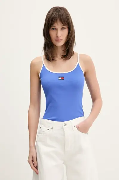 Tommy Jeans top dámský bavlněný s elastanem