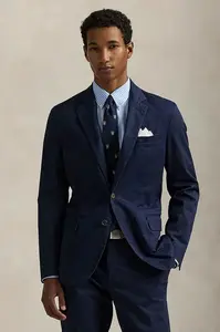 Polo Ralph Lauren jednořadé sako pánské bavlněné s elastanem