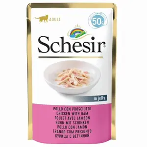 SCHESIR Kapsička pro kočky kuře a šunka 50 g