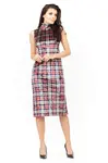 Awama Woman's Dress A202 Checkered