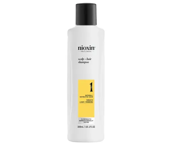 Čisticí šampon pro mírně řídnoucí přírodní vlasy Nioxin System 1 Scalp + Hair Shampoo - 300 ml (99350180072) + dárek zdarma