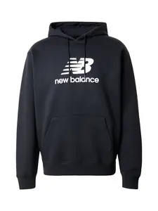 new balance Mikina 'Essentials'  čierna / biela