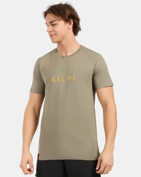 Pánské bavlněné tričko kilpi discover-m khaki l