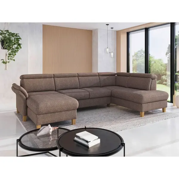 Sit & More SEDACÍ SOUPRAVA, textil, cappuccino
