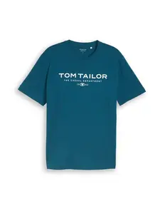 TOM TAILOR Tričko  tmavomodrá / biela