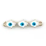 Alloy Evil Eye Enamel Connector Charms