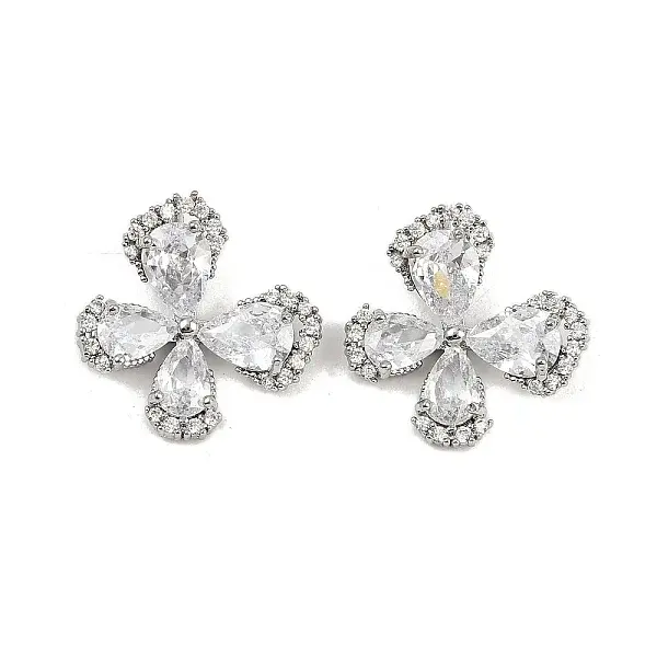 Brass Micro Pave Cubic Zirconia Pendants